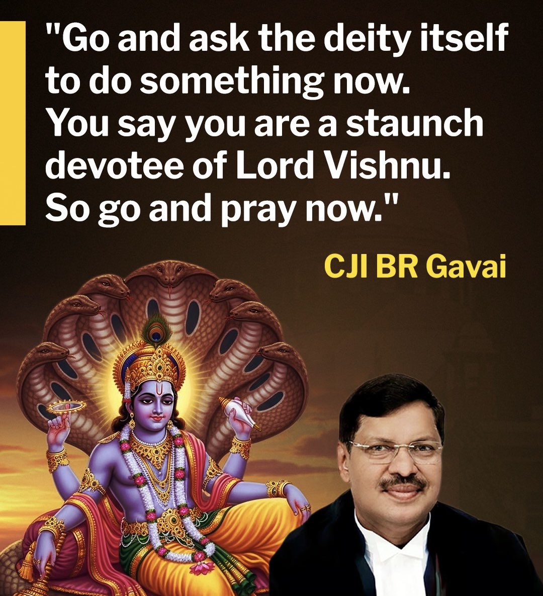 This reminds me of a story from ‘VishnuPuraan’

Dhruv ji was a param bhakt

Dhruv Ji’s stepmother Suruchi was jealous of this fact and denies him the right to sit next to his father ‘Uttanpad’ 
.
Suruchi had almost exact words . 
‘Go and ask Vishnu to do something and give you
