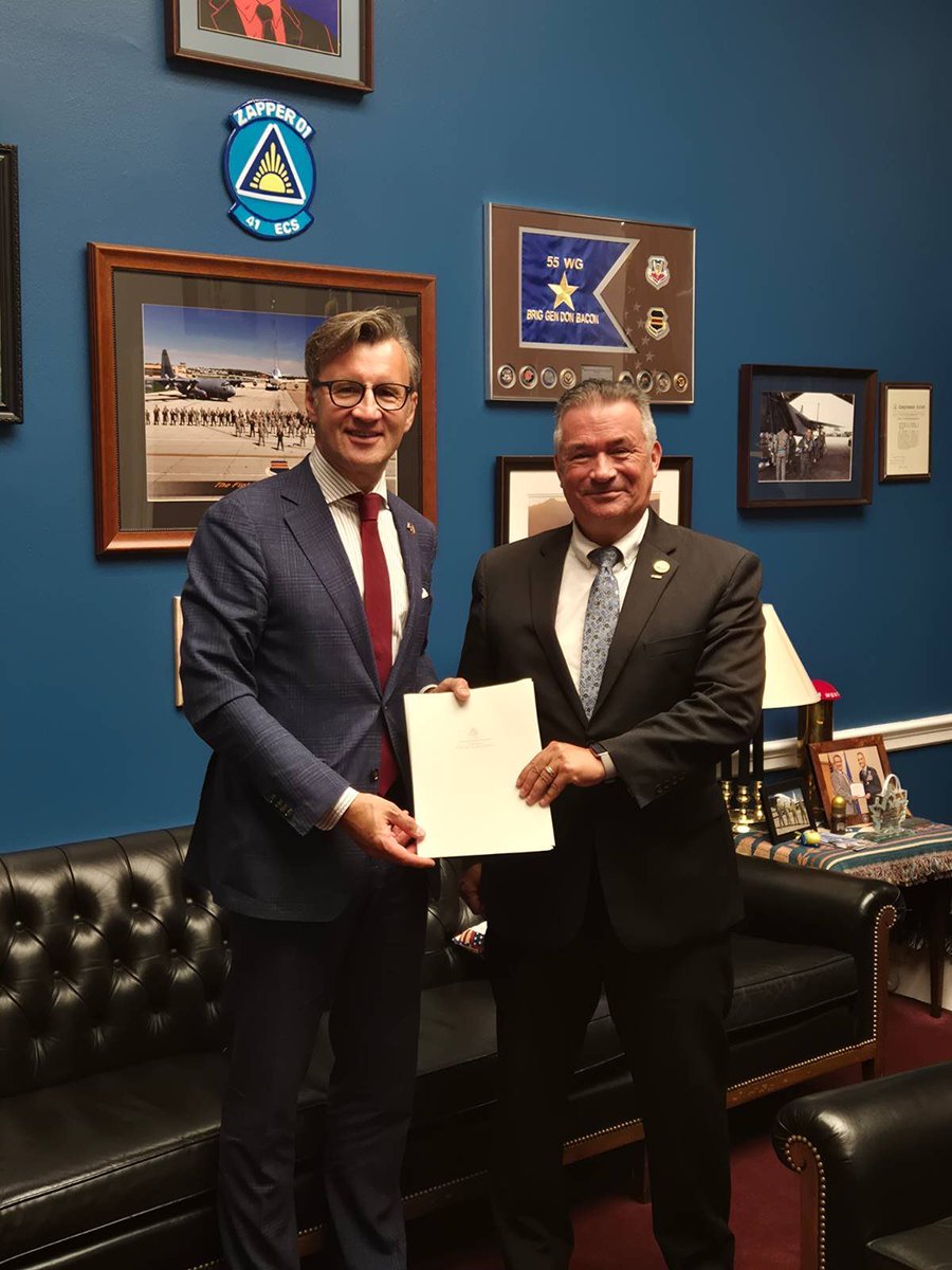 Embassy of Lithuania in DC | #StandWithUkraine (@ltembassyus) on Twitter photo Today, #Lithuania’s Ambassador to the United States Gediminas Varvuolis <a href="/varvuolis/">Gediminas Varvuolis</a> met Rep. Bacon <a href="/RepDonBacon/">Rep. Don Bacon 🇺🇸✈️🏍️⭐️🎖️</a>, U.S. House Baltic Caucus Co-Chair, to thank him for his staunch support for the Baltic States and discuss the importance of the Baltic Security Initiative (BSI). 🇱🇹🤝🇺🇸 Today, #Lithuania’s Ambassador to the United States Gediminas Varvuolis <a href="/varvuolis/">Gediminas Varvuolis</a> met Rep. Bacon <a href="/RepDonBacon/">Rep. Don Bacon 🇺🇸✈️🏍️⭐️🎖️</a>, U.S. House Baltic Caucus Co-Chair, to thank him for his staunch support for the Baltic States and discuss the importance of the Baltic Security Initiative (BSI). 🇱🇹🤝🇺🇸