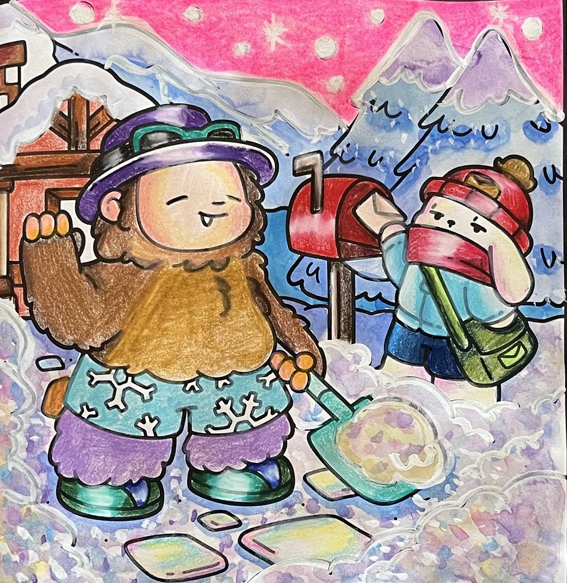 c_chan_nurie's tweet image. 完成⭐️
空にはプリズマカラーのローズネオン使いました。
この本可愛過ぎる😍💞
#大人の塗り絵 #spookylife