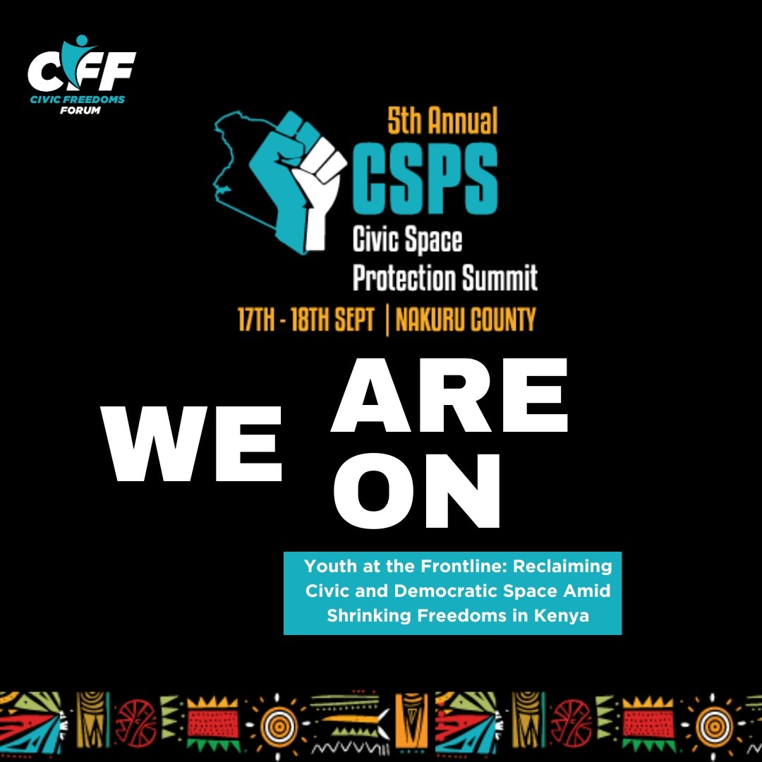 The 5th Civic Space Protection Summit is happening today and tomorrow in Nakuru. This year, it is taking a festival style, breaking from the usual conference approach. Kenya's civic actors are convening to champion human rights and freedoms. Stay tuned for more updates.