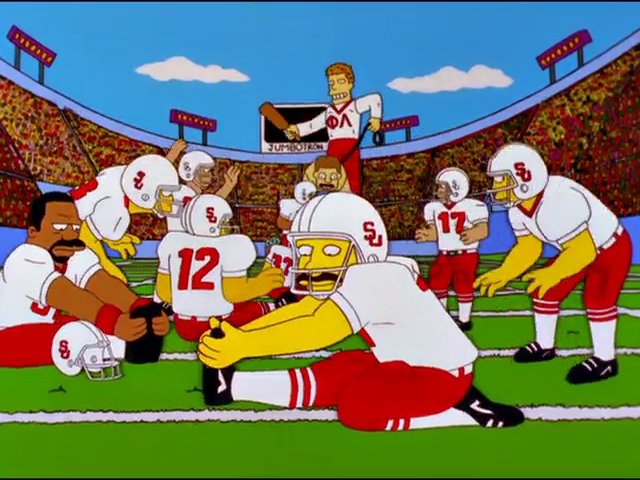 FrinkiacBot's tweet photo. boo? hey, look out! he's nuts! out of the way, baryshnikov!

S11E11 - Faith Off #simpsons https://t.co/jvvduW7ogb