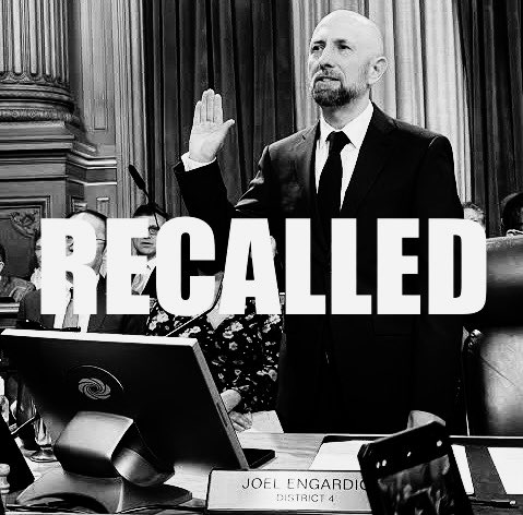 Breaking News: Joel Engardio has been RECALLED.

First results in: 64.5% to remove from office.