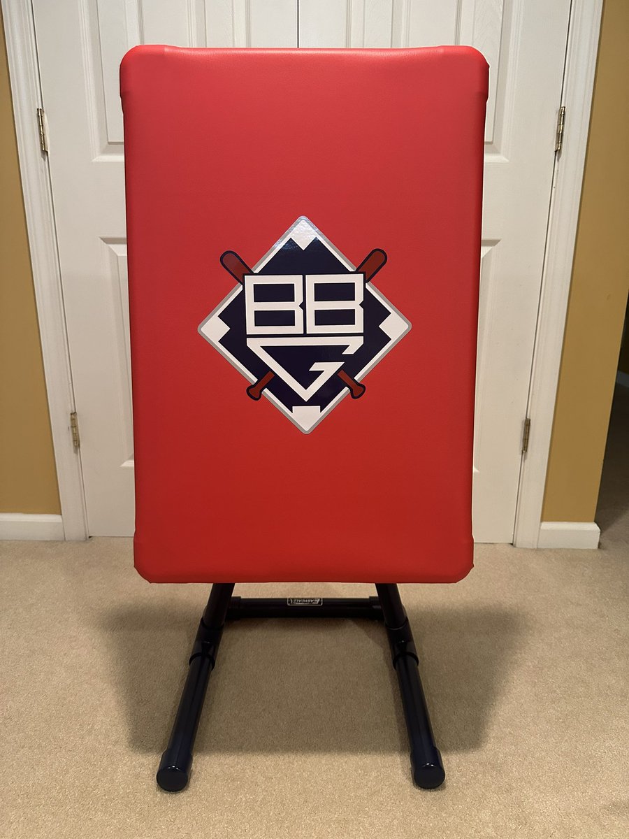 EasyCallKZone's tweet photo. Red strike zone with navy blue base and a custom decal #easycall #wiffleball #blitzball https://t.co/qZH4P9vC6k