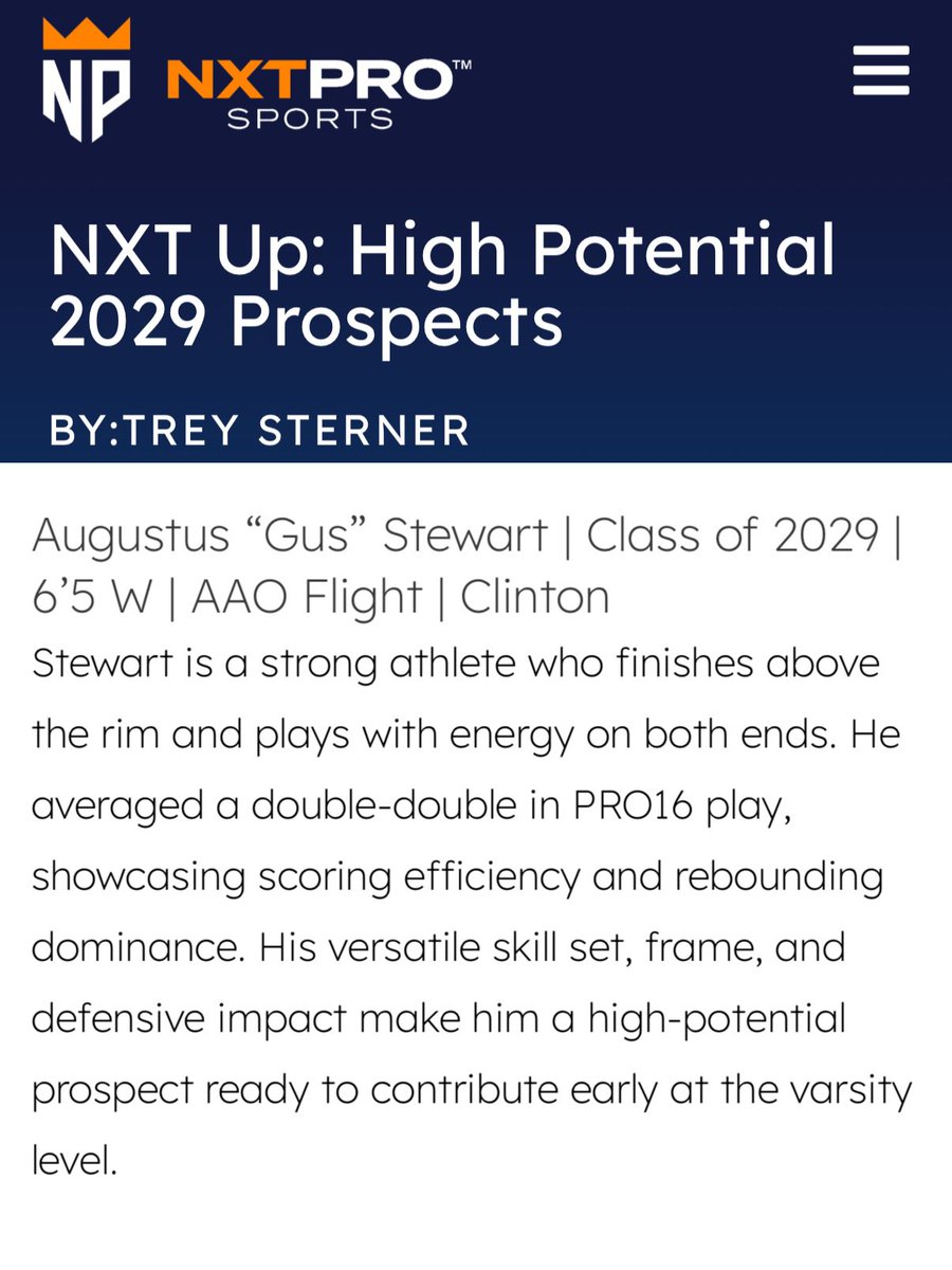 Thank you <a href="/TreySterner5345/">Trey Sterner</a> !

<a href="/FlightAAO/">AAO Flight - PRO16</a> <a href="/ClintonHoops/">Clinton Boys Basketball</a> <a href="/GradyMajors/">Grady Majors</a> <a href="/VortexSportsARK/">Vortex Sports x Prep Hoops AR</a> <a href="/PrepRedzoneAR/">Prep Redzone Arkansas</a>