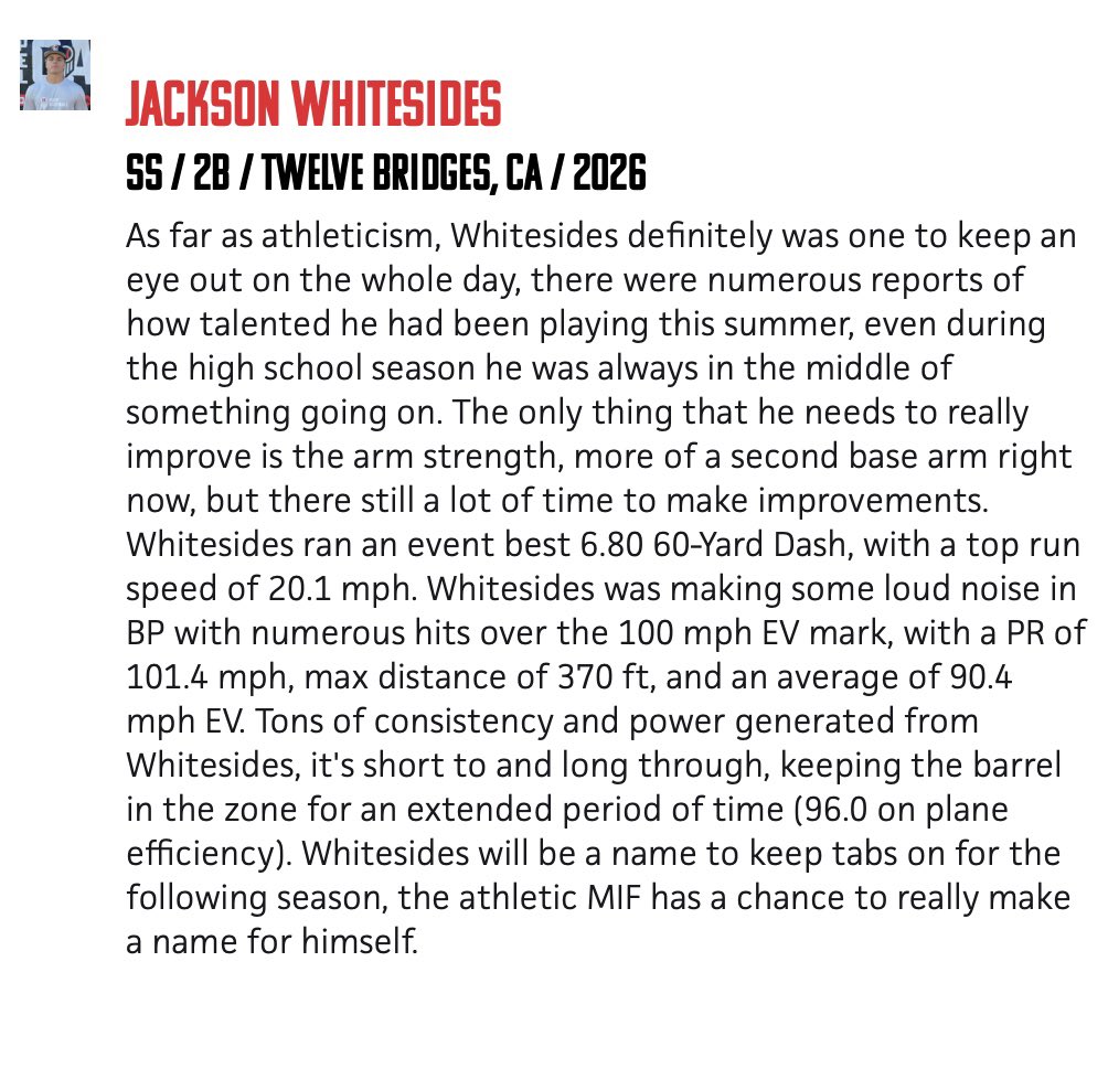 Thank you! <a href="/PrepBaseballCA/">PREP BASEBALL CALIFORNIA</a> <a href="/HankLoForte/">Hank LoForte</a> <a href="/TBHS_Baseball/">TBHS Rhinos Baseball</a> <a href="/butchbaccala/">Butch Baccala</a> <a href="/WCPSacramento/">West Coast Preps Sacramento</a> <a href="/BUncommitted/">Baseball_Uncommitted</a>