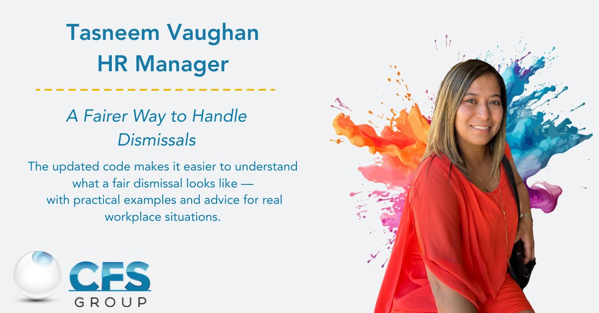 cfs_software's tweet image. New Code of Good Practice on Dismissal (4 Sept 2025) Clearer guidance, same rules — now easier to understand with practical examples for fair dismissals.
👥 Employers: Review your processes.
🤝 Employees: Know your rights.
#FairWorkplace #HRUpdate #EmployeeRights #CFS