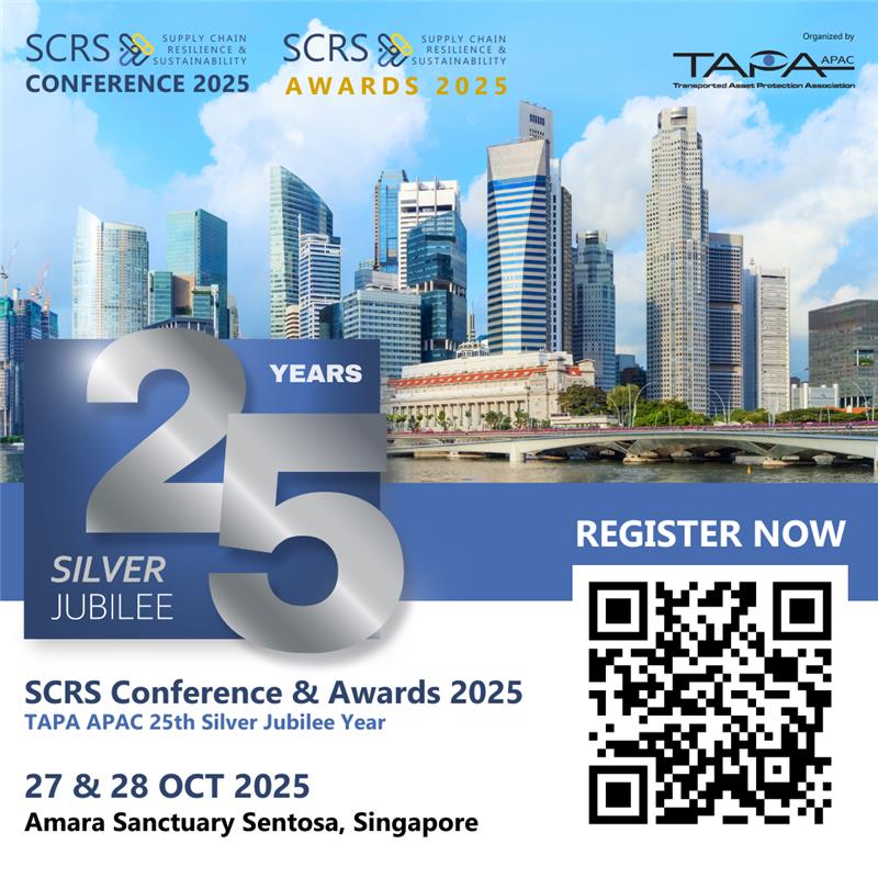 Organised by <a href="/TAPA_APAC/">TAPA Transport Asset Protection Association</a> , the SCRS Conference &amp; Awards 2025 (27–28 Oct, Singapore) unites global &amp; APAC leaders to drive smarter risk strategies, stronger partnerships &amp; breakthrough tech. Don’t miss it! Register: bit.ly/SCRS-CONFERENC…