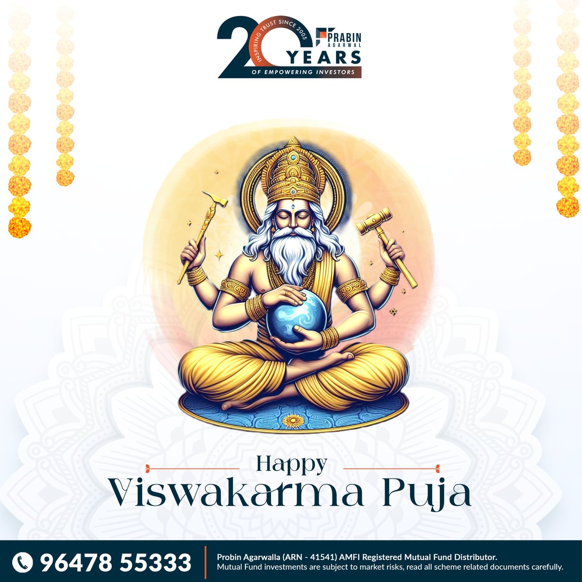 #vishwakarmapuja2025 
On this sacred day, we honour Lord Vishwakarma - the divine architect and creator.
Just as he crafted the universe with skill and vision, let’s build our future with discipline, patience, and trust.
#MutualFund #mutualfundsahihai
