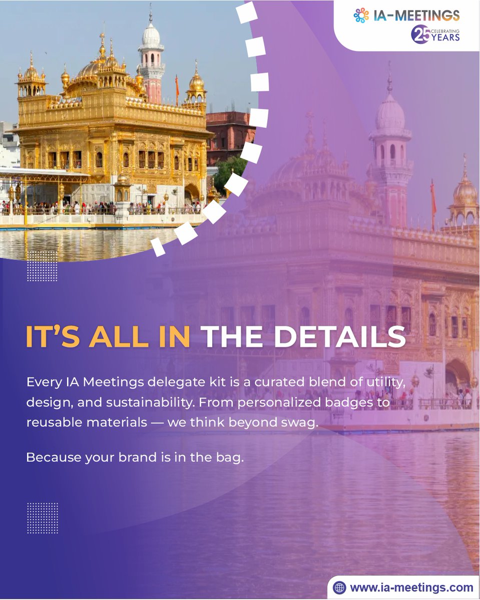 iameetings's tweet image. Every delegate kit tells a story. 👜 Thoughtfully curated, designed for utility, and rooted in sustainability — because details define experiences. With IA-Meetings, your brand is always in the bag. 🎁
#IAMeetings #EventKits #ConferenceExperience