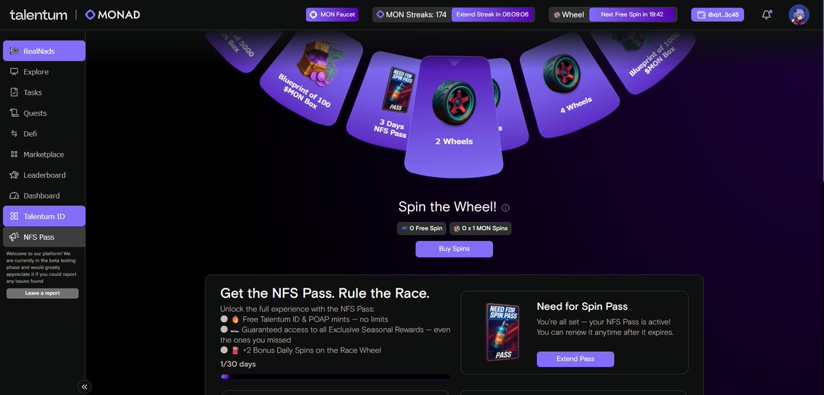 riruru2777's tweet image. これってみんな見えているのだろうか？
PCによってはNFS PASSタブがないのはなぜだろう 
#monad #talentum
monad.talentum.id/need-for-spin