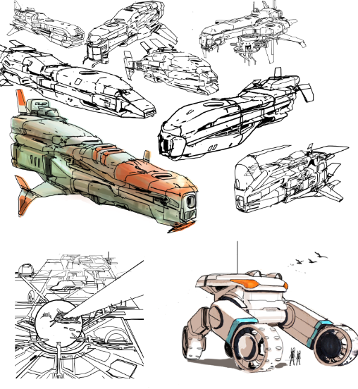 RPourdian's tweet photo. A few sketches based on sparth's tutorials from the days when I would wake up early in the morning and sketch before going to work every day. https://t.co/HecuIC1RgW