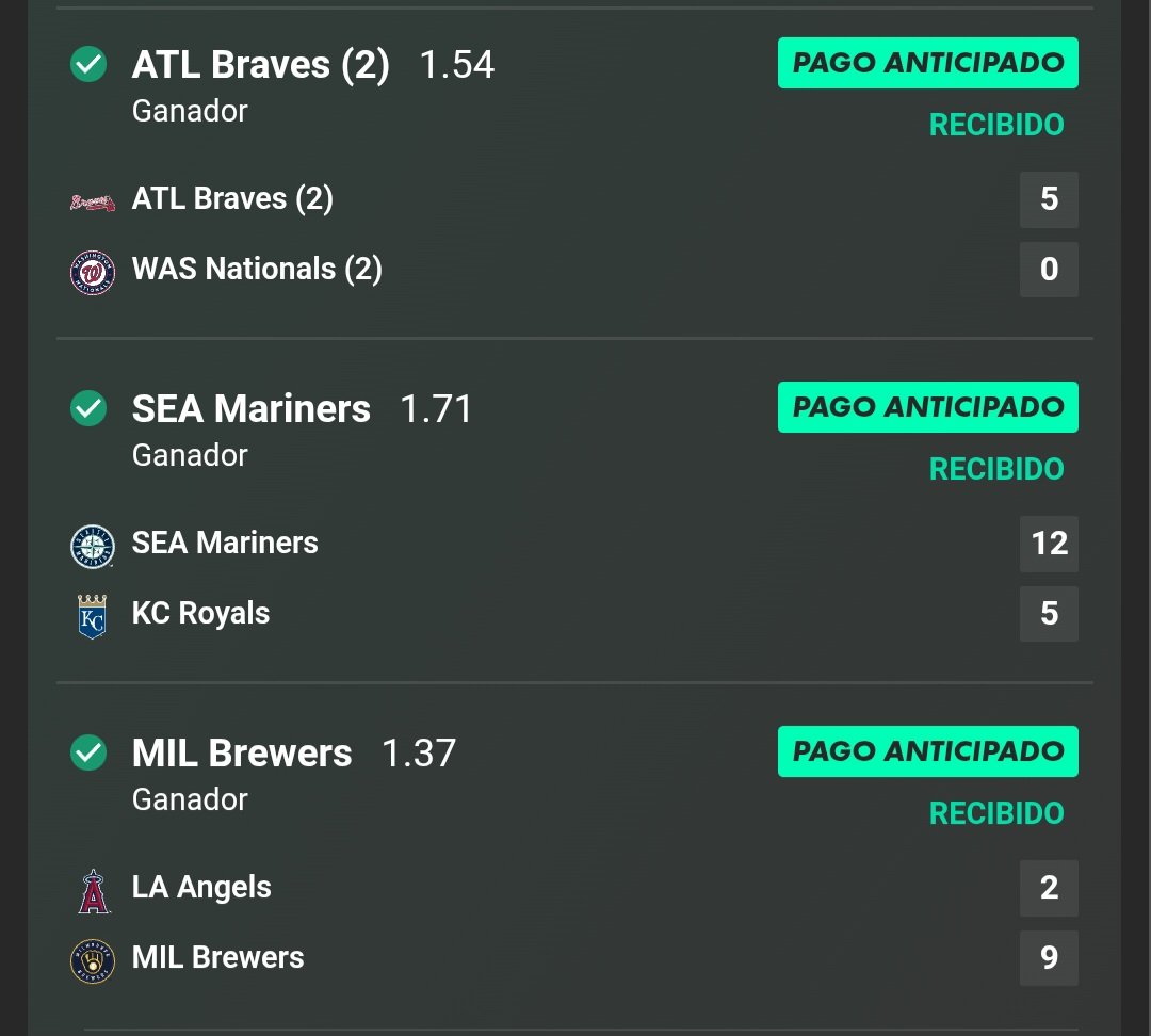 MVPickss's tweet image. Así nos fue el día de hoy, nos quedamos a 1 en 3 parlays de los 6 que jugamos en la tarde.

Por algo les decimos no se van arrepentir al unirse al grupo free.

En 2 días después del regreso vamos arriba y enfocados en terminar la semana así.

¡Venga!