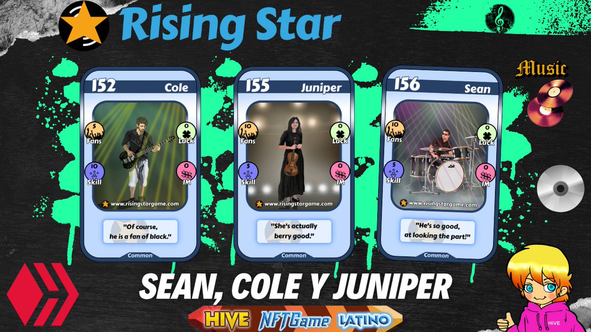 #risingstar #spanish #nftgame #nftgamela #play2earn  La historia de Sean,Juniper y Cole

peakd.com/hive-115120/@j…