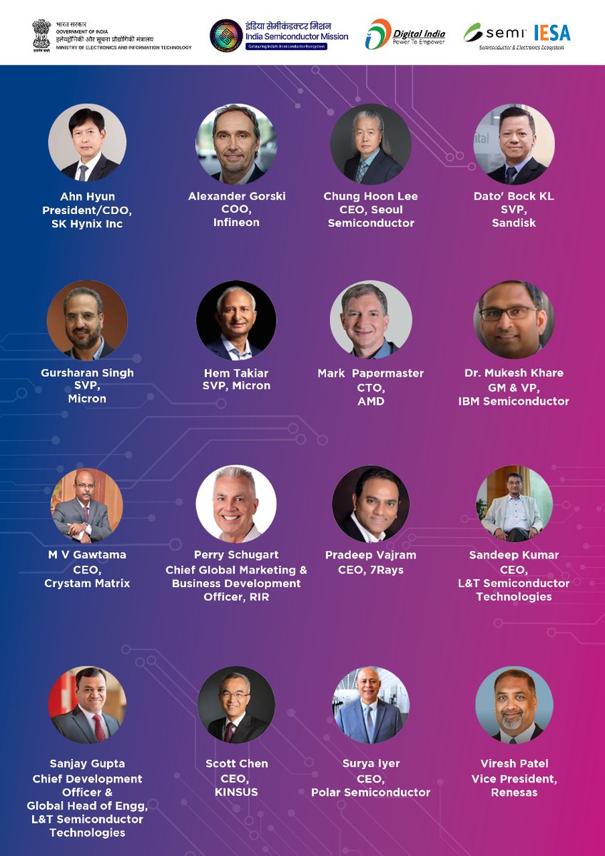 SEMIIndia's tweet image. Visionary leaders. Bold technologies. Stronger partnerships - Together shaping India’s chipmaking future

#India’s #semiconductor journey is no longer just a vision; it’s a revolution in motion. From cutting-edge #fabs and world-class #ATMP facilities to design-led #innovation,…