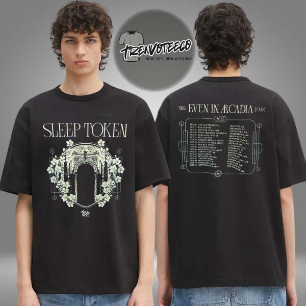 Trenvoteeco's tweet photo. Sleep Token Merch The Event In Arcadia Schedule Two Sided Unisex T-Shirt
#sleeptoken #SleepTokenMerch 
>>>Check it here:https://t.co/UqVhLGUvzI https://t.co/VDmgyOLvpk