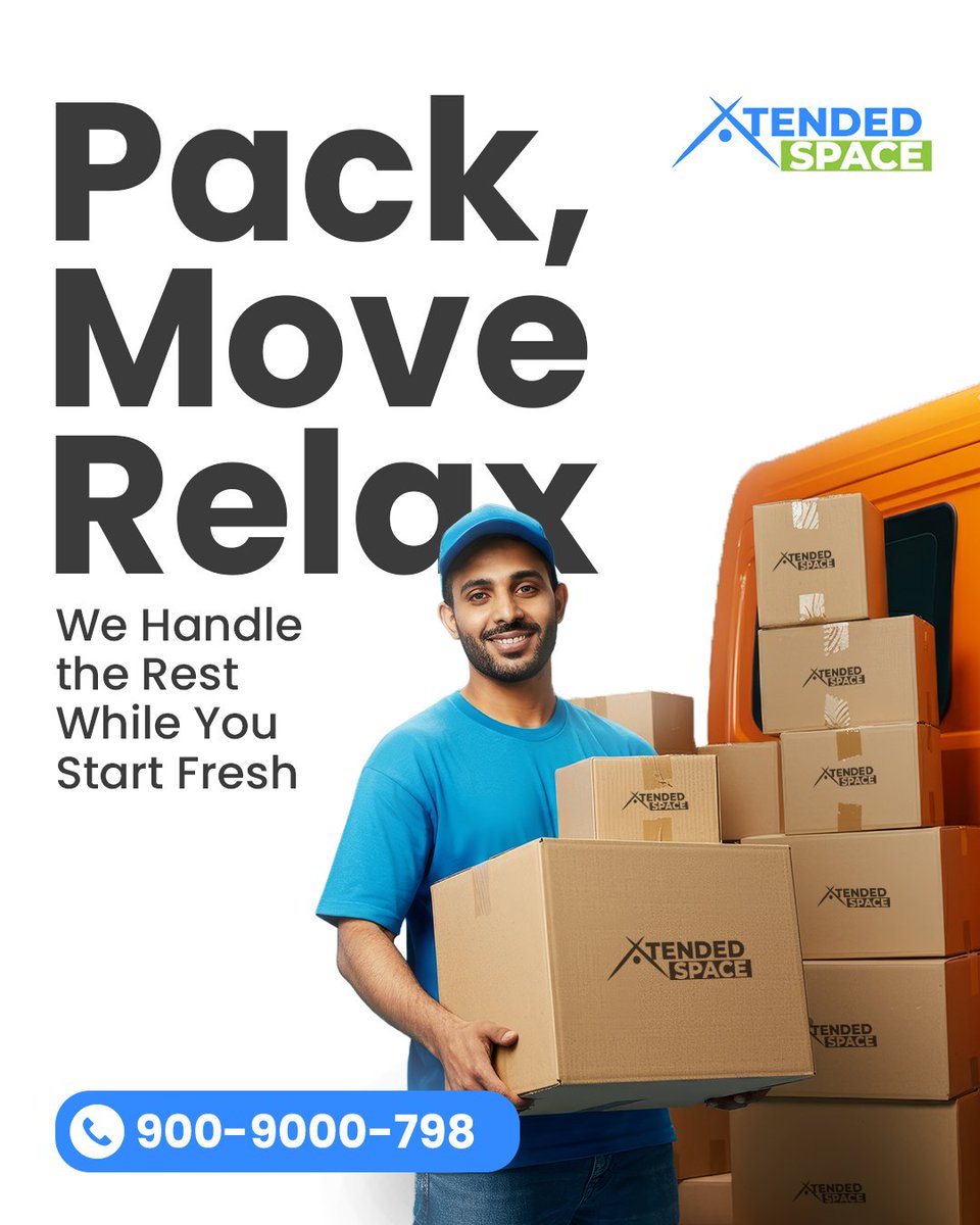 XtendedSpace's tweet image. Shift smart, move faster! 

 Xtended Space makes relocation easy, safe, and hassle-free - so you can settle in without the stress.

📞 Call us: 900-9000-798
🌐 Visit: na2.hubs.ly/H018wM60 

#RelocationServices #PackersAndMovers #MovingMadeEasy
