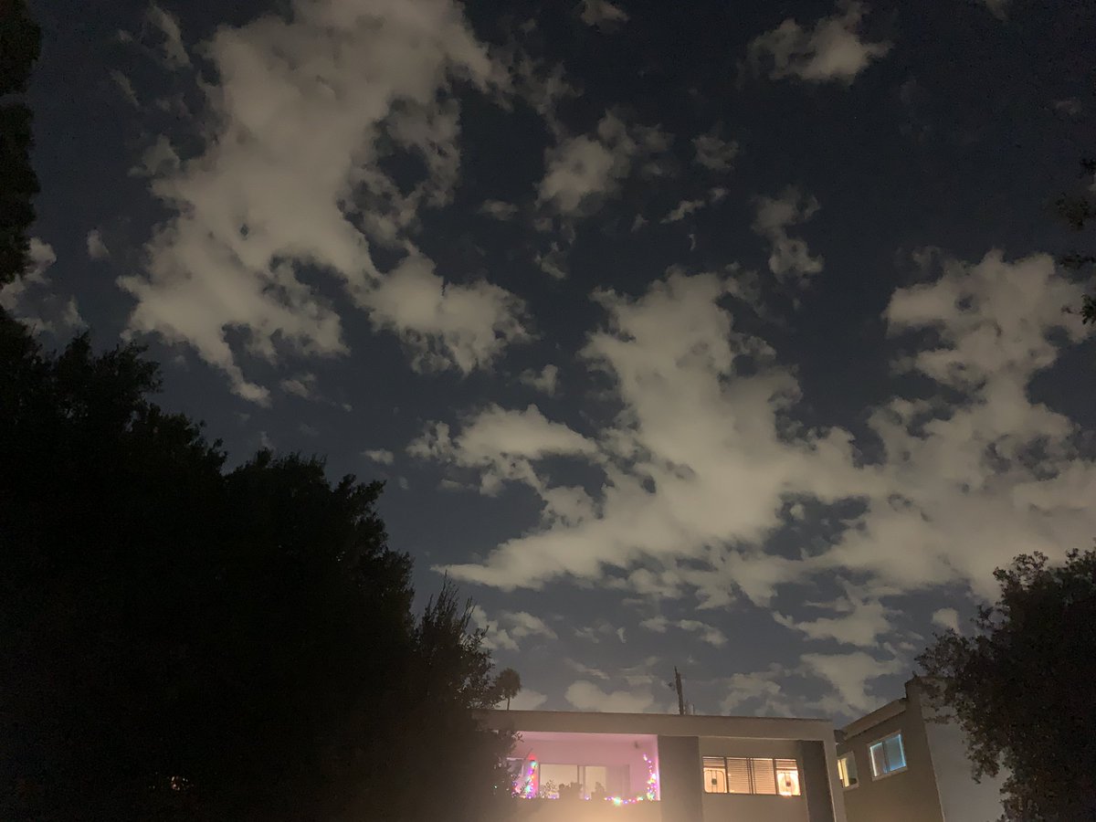 I like clouds at night