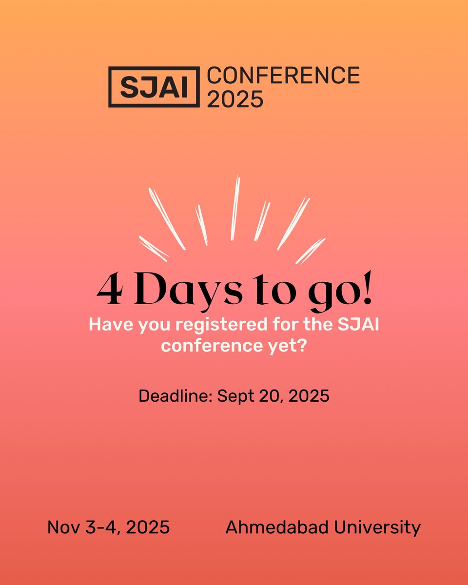 The 3rd edition of the SJAI Conference is here✨

2 days of diving into different nuances of science journalism in India: its future, the cracks, what’s working, what’s not, &amp; how we can bring a solutions lens to problem-solving. 

Registrations are OPEN!:bit.ly/3JZoCsy