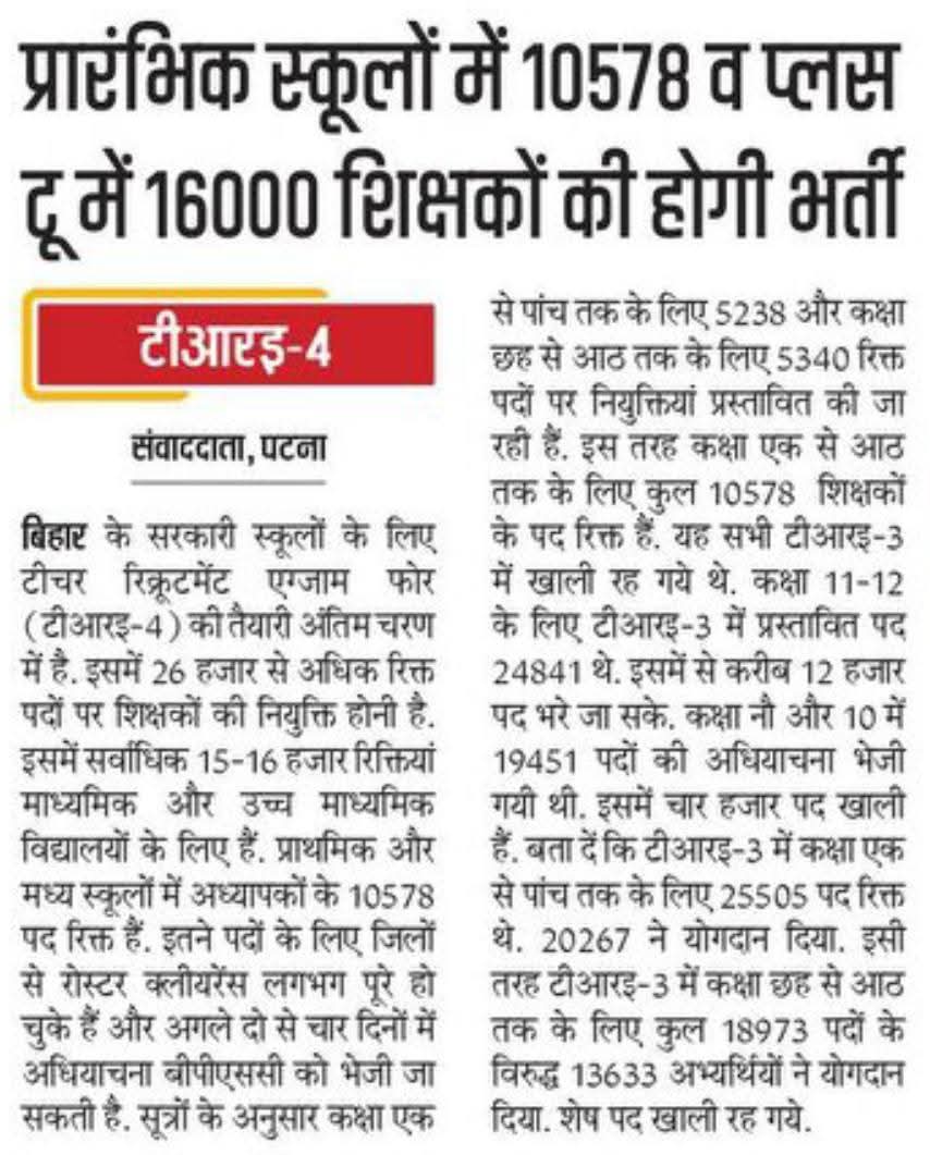 TrAthakur's tweet photo. 💥#Tre4 का न्यूज़ देखते ही लटकाने वाला छपरी छात्र नेता एक्टिव 
💥 आचार संहिता लगने से पूर्व नहीं आएगा विज्ञापन :- छपरी 
💥 120k सीट पर नोटिफिकेशन जारी करें सरकार 
#पटना_चले_19_सितम्बर 
@_biharteacher @Aadityabrmbhatt @btetctet @DileepY51270176 @ https://t.co/p1T0APJ2fA