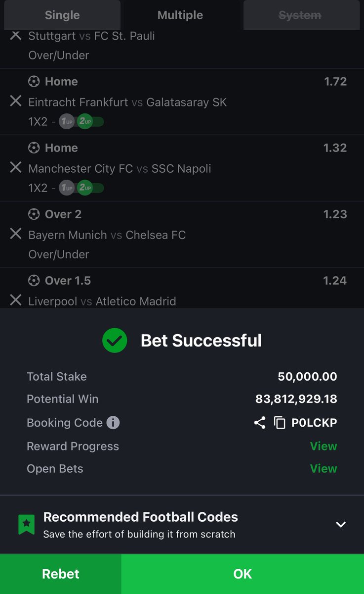 P0LCKP 🔥🔥🔥🔥🔥🔥💰💰

990 ODD ( Long Shot) 

Retweet to win today