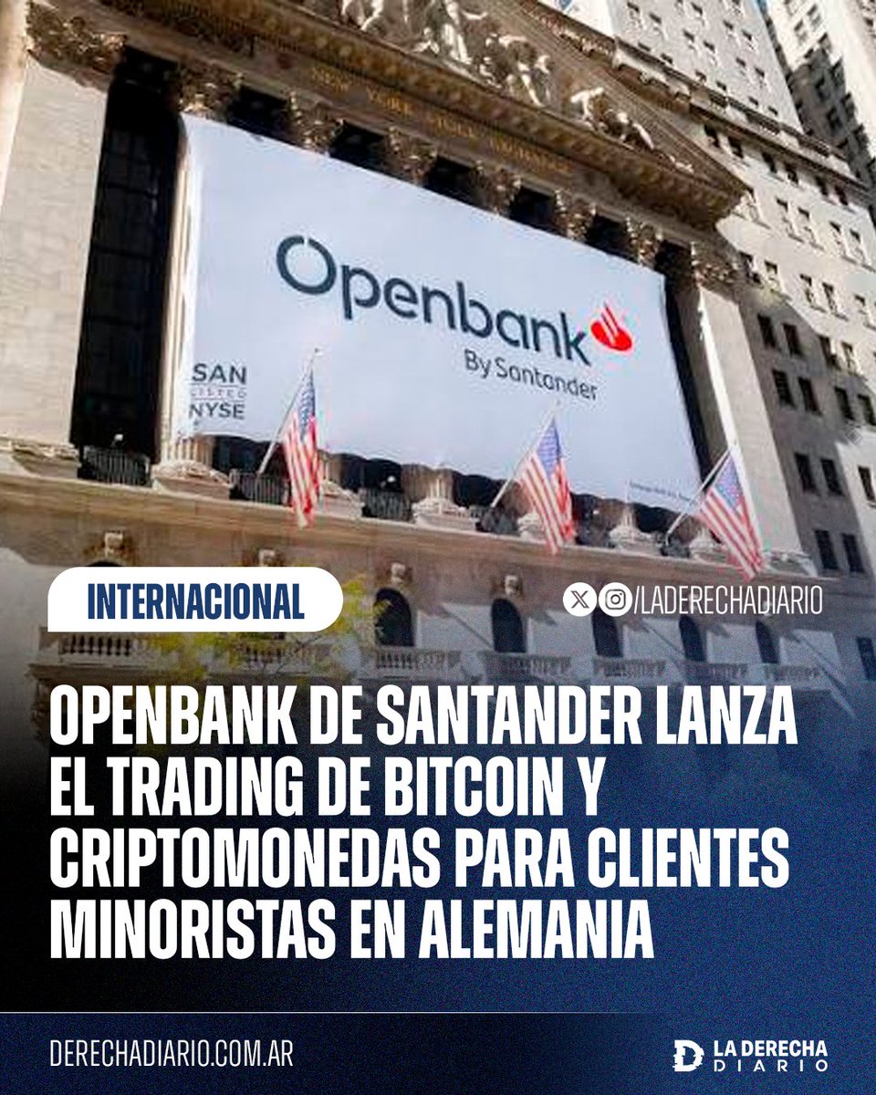 🇩🇪🇪🇸 | Openbank, la filial digital de Banco Santander, ya permite a  clientes en Alemania comprar, vender y guardar criptomonedas como Bitcoin,  Ethereum, Cardano: Se prevé que el servicio también llegue en