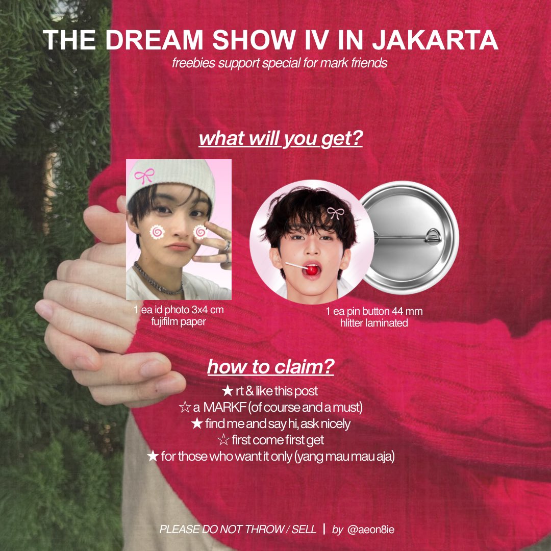 aeon8ie's tweet image. like &amp;amp; rt are very appreciated &amp;lt;3 

hi! i'll be giving this freebies on the dream show (tds) 4 in jkt ( ͡•. •. ͡ )

🗓️ 27th sept 2025, day 1 only
📍JIS (exact loc TBA)
⏰ TBA

untuk YMMA (yg mau mau aja)
first come first get. see u!🐯

[check picts below for more details]