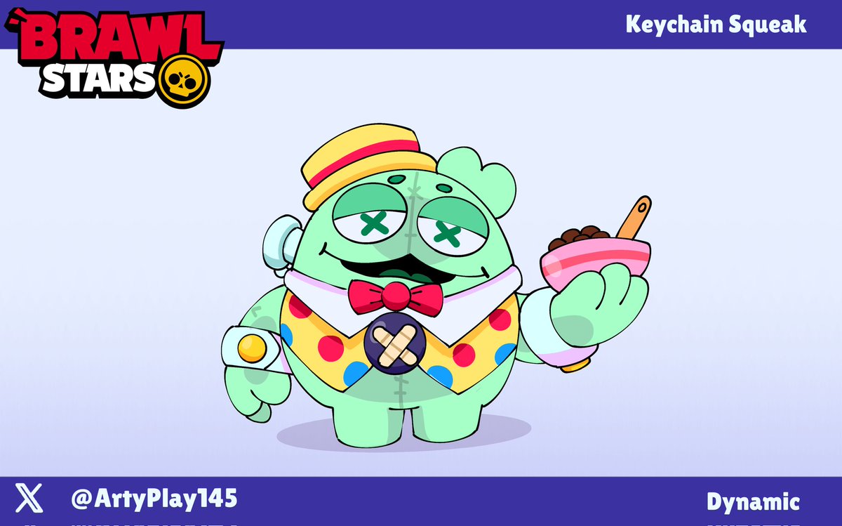 ArtyPlay145's tweet photo. Meet Keychain Squeak for "Come play with us" theme.
Skin submission for @xwhitebrim 
#BrawlStarsArt #brawlstarsfanart #BrawlStarsSqweak #Skin #Concept #Brawl #BrawlStarsConcept #art #digitalart https://t.co/rkDzs52TFN