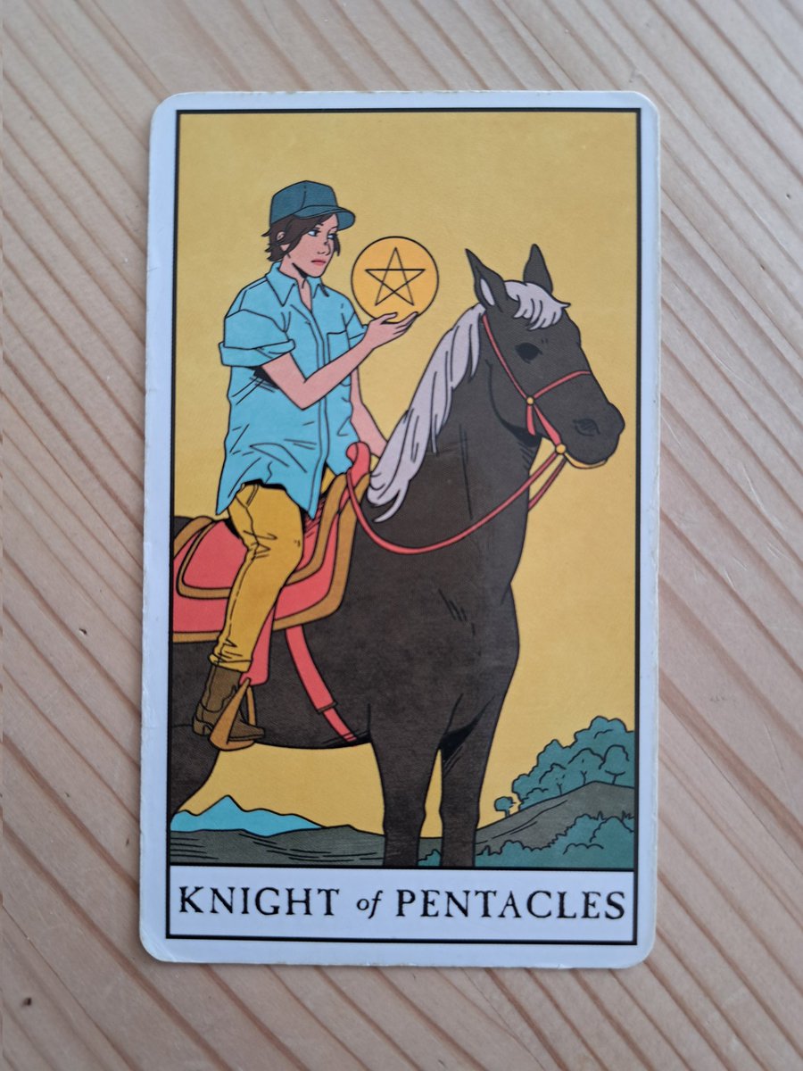 Laurajk32's tweet image. Today's card is Knight of Pentacles 

Slow and steady might not win any races, but you'll be more likely to reach your destination in one piece. 

#race #slow #steady #destination 

#tarot #tarotmessage #LauraJK32