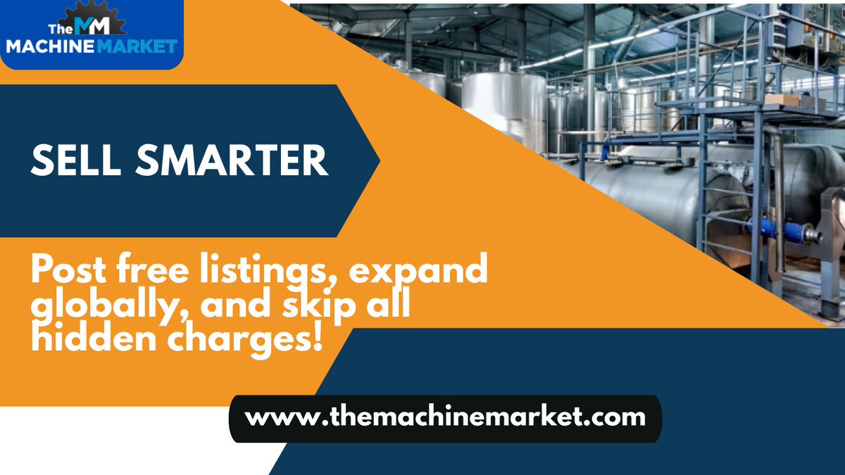 themachinemkt's tweet image. 🌍 Sell Smarter on The Machine Market!

📦 List your machinery 100% FREE
🌐 Reach global buyers — no hidden fees 🤝
👉 themachinemarket.com

Start now — simple, smart, powerful. 💼

#TheMachineMarket #SellSmarter #FreeListings #MachineryForSale #NoHiddenFees #B2BMarketplace