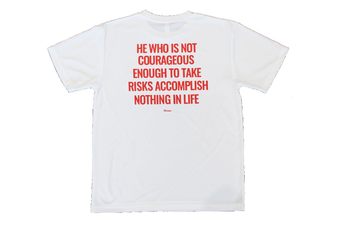 Mirror_by_R2's tweet photo. 商品No：TS066-W Mirror Message ドライハーフTシャツ
Price : ¥3,600-【税込み】
Color：white
サイズ展開　S / M / L / LL / 3L
ご購入はこちらから
https://t.co/Jb4ky5atul https://t.co/0f00qIa1t5