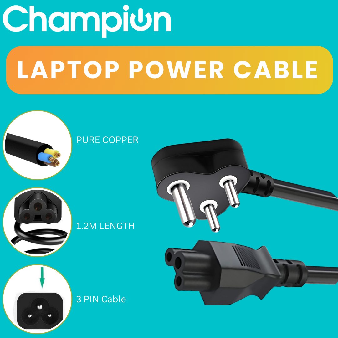ChampionComps's tweet image. Durable 3-Pin Laptop Power Cable – Pure Copper for Reliable Performance
Visit our site now - championindia.com
#LaptopPowerCable #PowerCable #LaptopAccessories #ChampionCables #PureCopperCable #DurableCables #TechEssentials #LaptopSetup #ReliablePower #WorkSmart