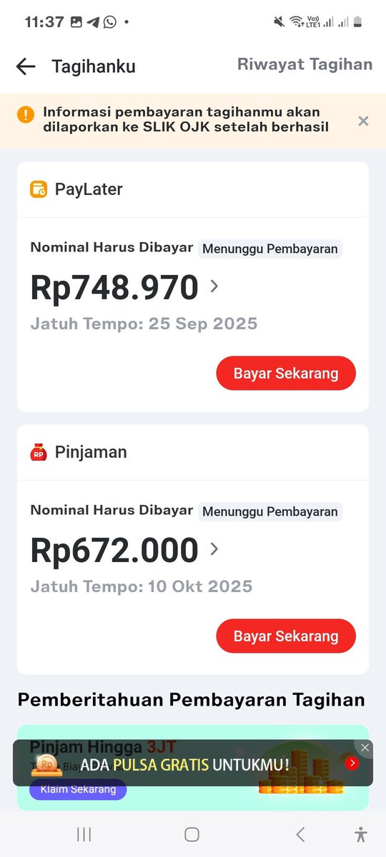 kforkickass's tweet image. total kerugian aku…