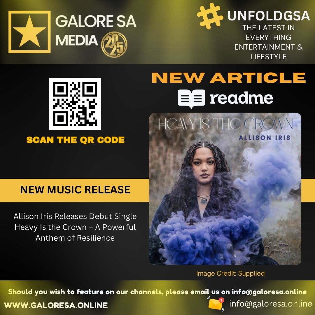 Cape Town-based singer-songwriter Allison Iris steps into the spotlight with her debut single, Heavy Is the Crown—a haunting and emotionally charged track that marks the beginning of a bold new chapter.

Unfold Here:
galoresa.online/uk2c

Or visit galoresa.online