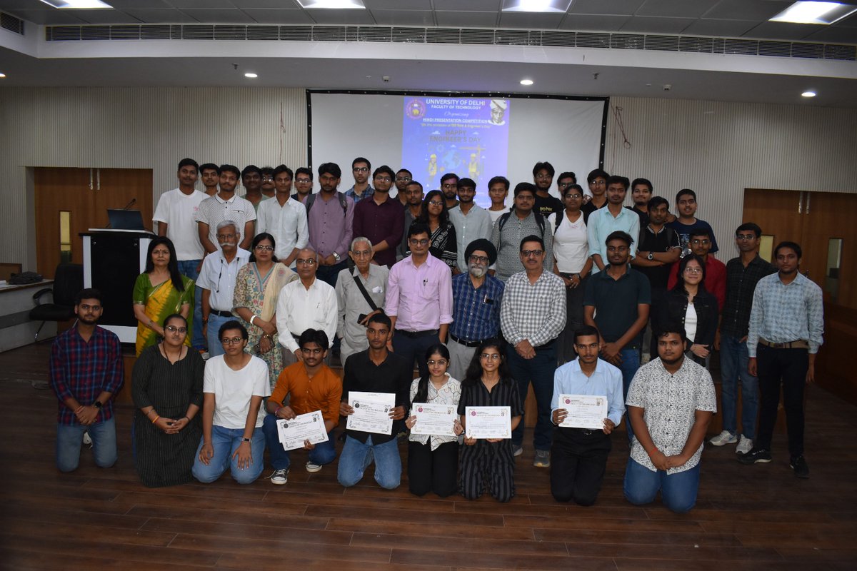 UnivofDelhi's tweet image. Hindi Diwas and Engineer’s Day Celebrated at Faculty of Technology, University of Delhi
Delhi, 15 September 2025:
To read more - du.ac.in/index.php?mact…