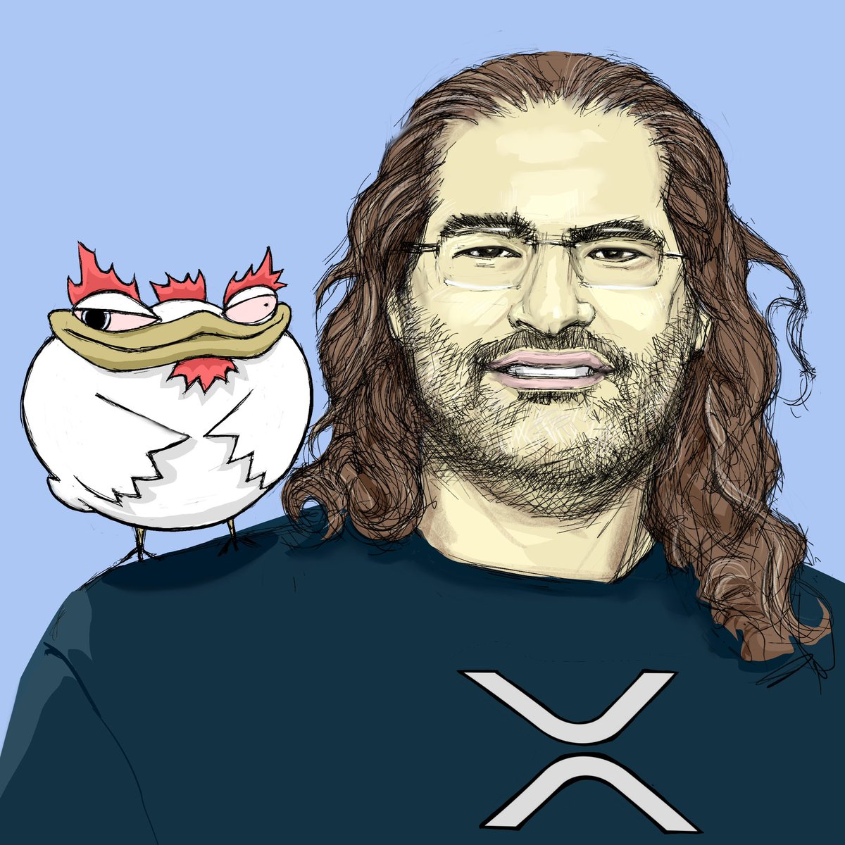 <a href="/JoelKatz/">David 'JoelKatz' Schwartz</a> I drew the previous sketch of you six years ago and you were kind enough to respond. I figured you were due for an update.

What do you think of this latest sketch I just did with you and my favorite XRP meme $BERT ?

<a href="/thebertcoin/">Bert the Bird</a>