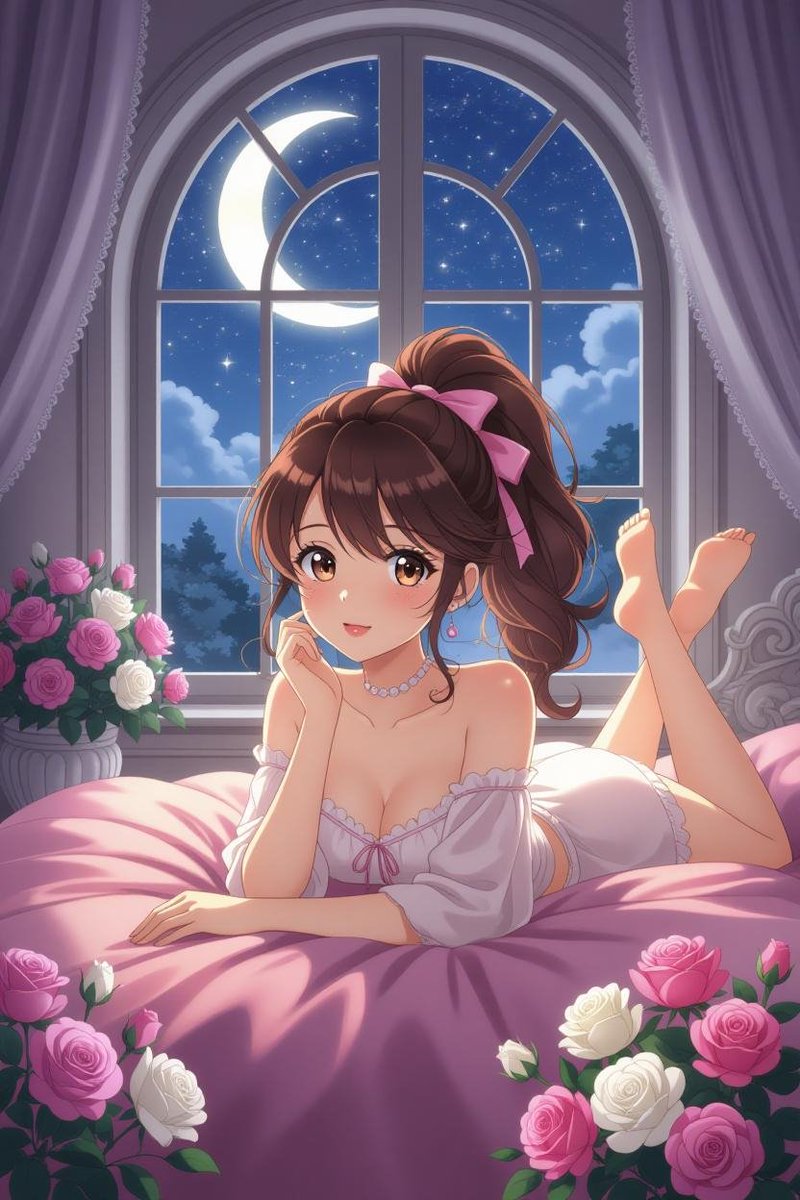 おやすみなさい！😴✨ もう寝る時間だよ～！皆さんが今日、素敵な一日を過ごして、たくさんの笑顔と幸せに包まれますように！🌞😊💖 良い夢見てね！🌙

#AIart #AIイラスト #AI美少女 #Chudai