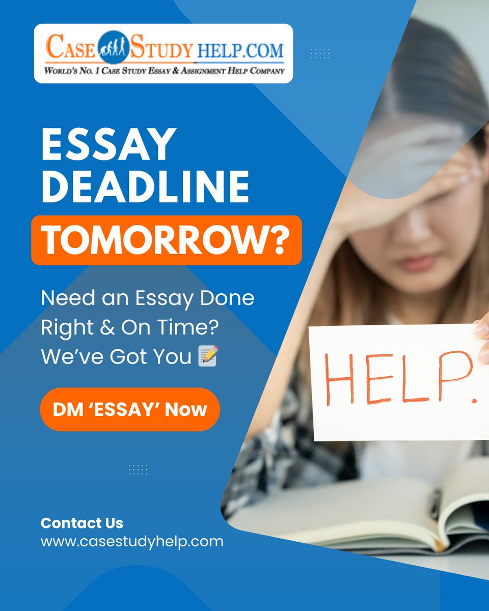 casestudyhelp's tweet image. Your essay deadline is tomorrow?
Our Essay Writing Service is fast, confidential, and delivers high-quality academic work tailored to your brief.
👉 tinyurl.com/2p9wyh8h
#essayhelp #essaywritingservice #collegeessays #lastminuteessay #assignmenthelp #casestudyhelp