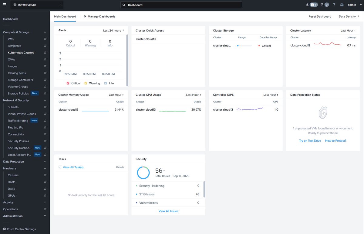 _michaelrebmann's tweet image. Installed @nutanix  Community Edition with Prism Central a few days ago in my #homelab. The setup was smooth and straightforward. AHV/AOS takes a bit longer compared to ESXi, but Prisma Central is much, much easier and faster to deploy compared to vCenter. #nutanix