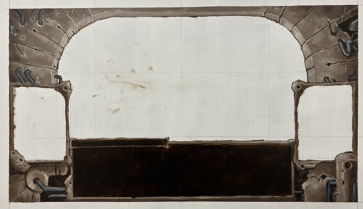 ChimericMesh's tweet image. Oil painted UI for the visual novel segments of Vaalbara