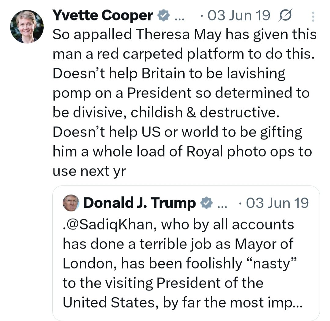 Say what you like about Musk, but this platform keeps its receipts.

#trumpvisit