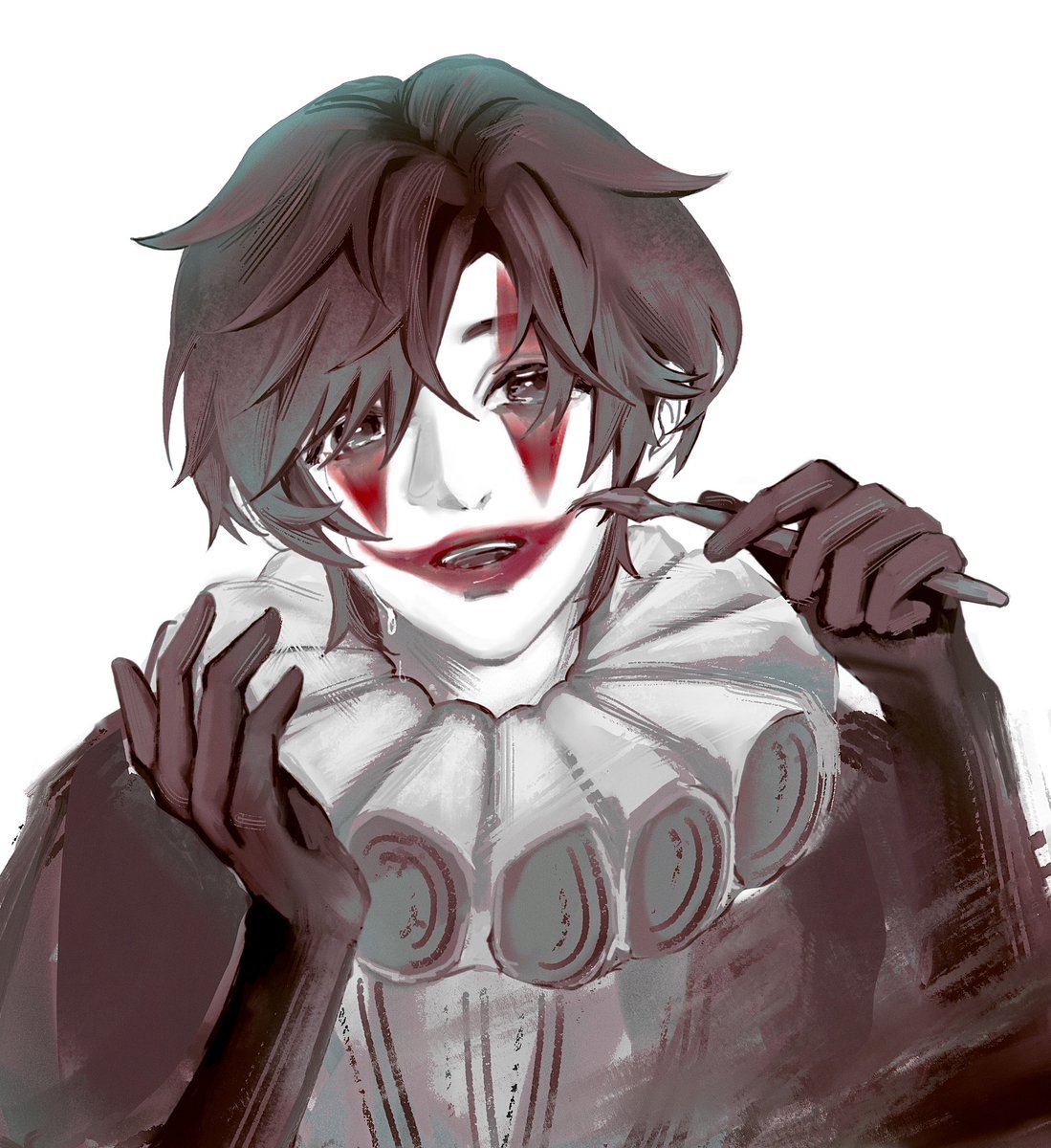 museofthestar's tweet photo. klein probably practiced how to smile before bidding one last goodbye to his siblings 
#诡秘之主 #lotm #LordOfTheMysteries https://t.co/Rq0b0IdIyE