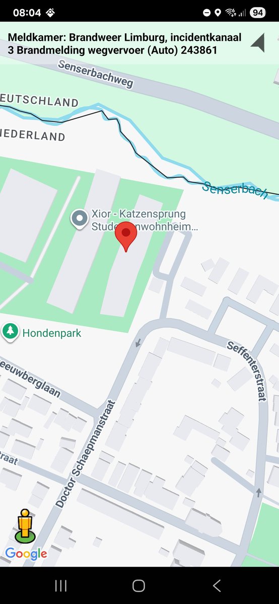 Brandmelding wegvervoer in Vaals