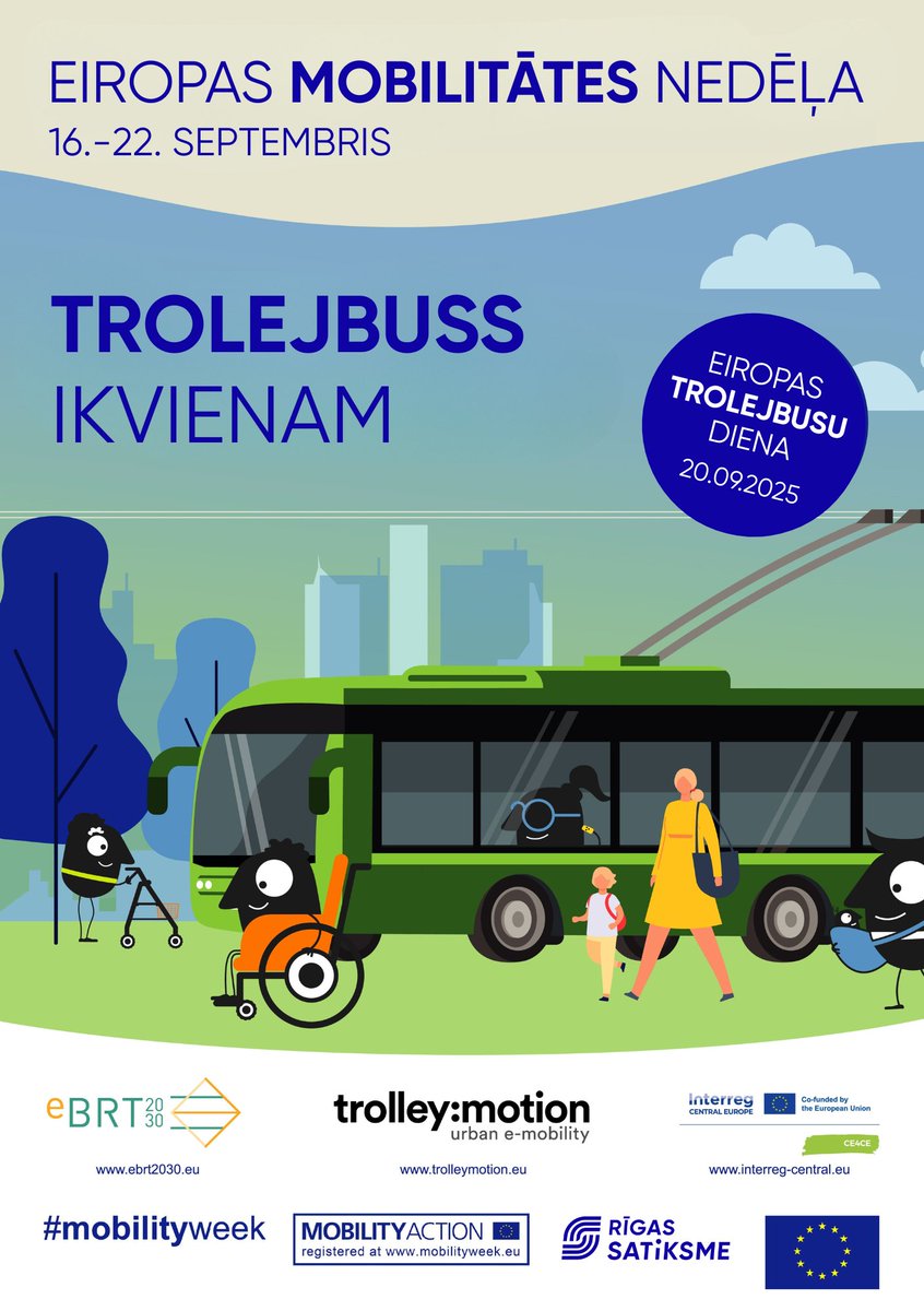 Atzīmējam Eiropas trolejbusu dienu! Šī sestdiena, 20. septembris, ir īstā diena, lai kopā ar mums 2. trolejbusu parkā, Vienības gatvē 16, atzīmētu Eiropas trolejbusu dienu - gaidīsim ikvienu no plkst. 10.00 līdz 15.00. Šajā laikā varēsi nesteidzīgi izpētīt trolejbusu līdz pat