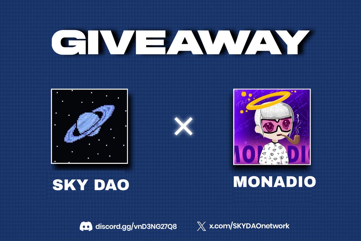 Skydaox's tweet image. 𝗚𝗶𝘃𝗶𝗻𝗴𝗮𝘄𝗮𝘆 𝟏𝟓𝐱𝐆𝐓𝐃 𝗦𝗽𝗼𝘁𝘀 𝗙𝗼𝗿 𝗨𝗽𝗰𝗼𝗺𝗶𝗻𝗴 𝗛𝘆𝗽𝗲 𝗣𝗿𝗼𝗷𝗲𝗰𝘁-𝐌𝐎𝐍𝐀𝐃𝐈𝐎❗️

𝐓𝐨 𝐞𝐧𝐭𝐞𝐫 𝐭𝐡𝐞 𝐠𝐢𝐯𝐞𝐚𝐰𝐚𝐲 :
•𝗙𝗼𝗹𝗹𝗼𝘄 @Skydaox @MonadioNFT
•𝗟𝗶𝗸𝗲,𝗥𝗧,𝐃𝐫𝐨𝐩 𝐄𝐕𝐌 𝐀𝐝𝐝𝐫𝐞𝐬𝐬 
• 𝟐𝟒𝐡𝐫𝐬!