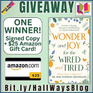 kristinethall's tweet image. In WONDER AND JOY FOR THE WIRED AND TIRED, readers get a new perspective on well-being in this well-written, well-edited, &amp;amp; well-researched gem of a book. 
On #HallWaysBlog: #bookreview + #win the book &amp;amp; $25AMZ w/@iReadBookTours.
kristinehallways.blogspot.com/2025/09/wonder…
#selfhelp #trivia #humor