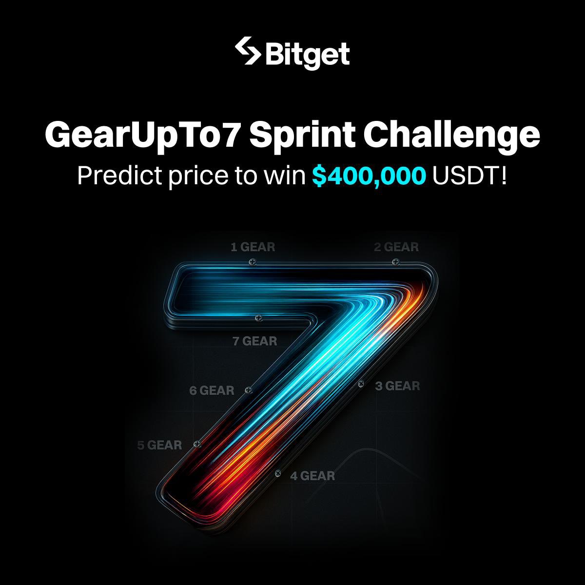 Bitget just launched the 7th Anniversary #GearUpTo7 Sprint Challenge with a HUGE prize pool! 

You can win a share of up to $400,000 and get a Bitget limited-edition motorcycle by joining the game.

I'm in:  bitget.com/events/bitcoin…
#BitgetTurns7 <a href="/bitgetglobal/">Bitget</a>