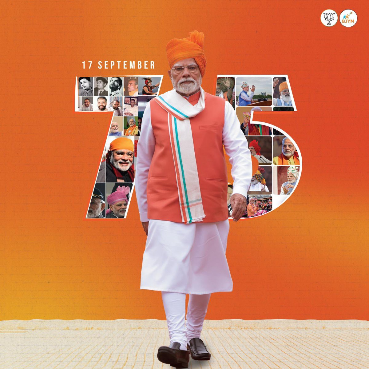 BJYM's tweet image. 75 years of a life rooted in simplicity, yet soaring with vision.

On his birthday, BJYM salutes PM Shri @narendramodi’s tireless service for a stronger, self-reliant Bharat. 🇮🇳

Happy Birthday, Hon’ble Prime Minister! 🙏🏻🎂