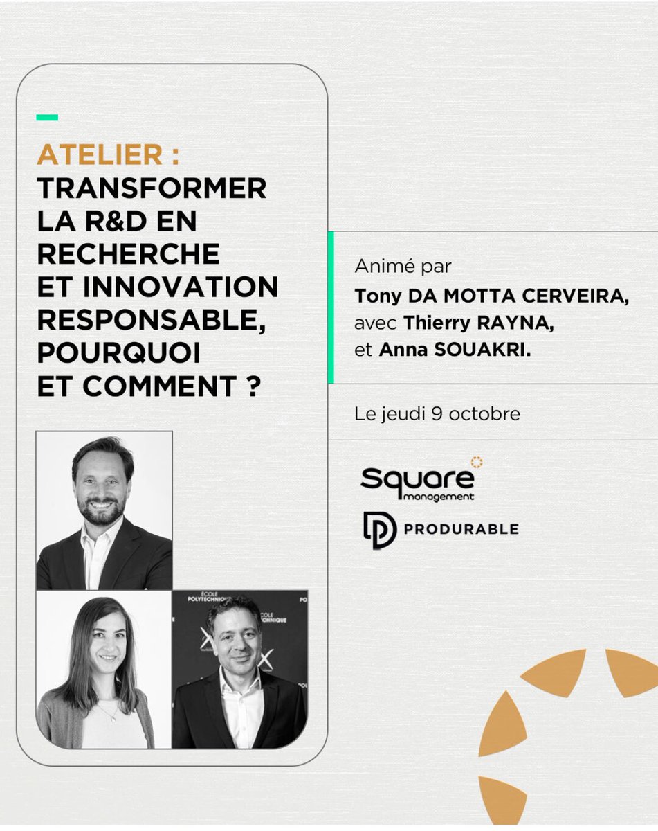 Transformer la R&amp;D en Recherche et Innovation Responsable, pourquoi et comment ?

Retrouvons-nous au salon PRODURABLE
🗓 Jeudi 9 octobre
🕐 de 11h30 à 12h15
Paris, Palais des Congrès