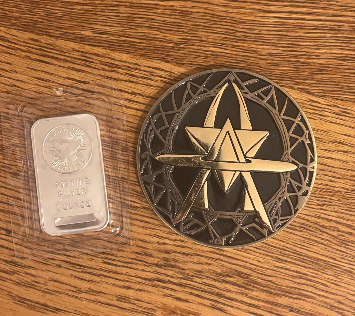 Patriot Agent BoOnE (@agentboone82) on Twitter photo Who knew by holding $ASC from <a href="/AscensionIndex/">Ascension Index</a> would lead to you receiving physical gold and silver passively!! I redeemed 1 $AAG for 1 oz. Of silver!!! Next will be when I have 1 $AAU in the future and I’ll redeem that too!!
(Ascension Index challenge coin earned separately!) Who knew by holding $ASC from <a href="/AscensionIndex/">Ascension Index</a> would lead to you receiving physical gold and silver passively!! I redeemed 1 $AAG for 1 oz. Of silver!!! Next will be when I have 1 $AAU in the future and I’ll redeem that too!!
(Ascension Index challenge coin earned separately!)