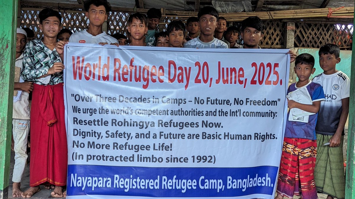 RRANforRohingya's tweet photo. The U.S. is a beacon for the persecuted. Rohingya genocide survivors in 🇧🇩 need resettlement after 30+ years of hardship.
The Rohingya cannot wait another decade in limbo. U.S. resettlement is urgent for families trapped for generations in Bangladesh. #Rohingya #ResettleRohingya https://t.co/iYgX2WxtKZ